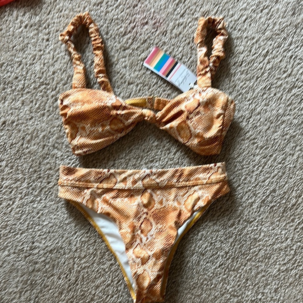 Snake Print Bikini Set